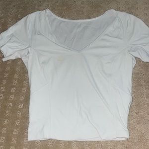 White lulu align t-shirt